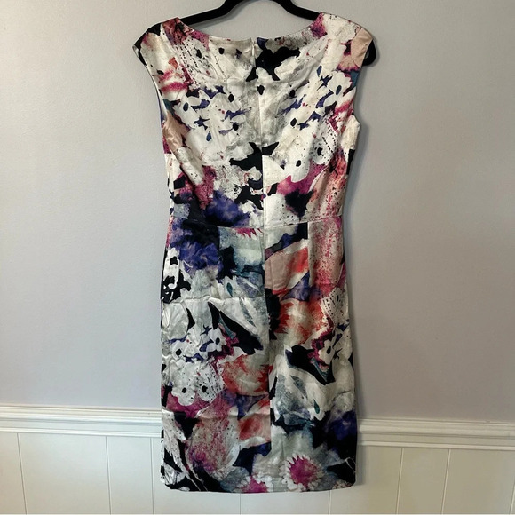 Suzy Chin for Maggy Boutique Women’s Sleeveless Multicolored Silk Dress Sz 4 GUC - Picture 11 of 11
